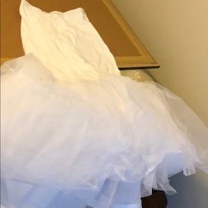 David’s Bridal White Trumpet Slip